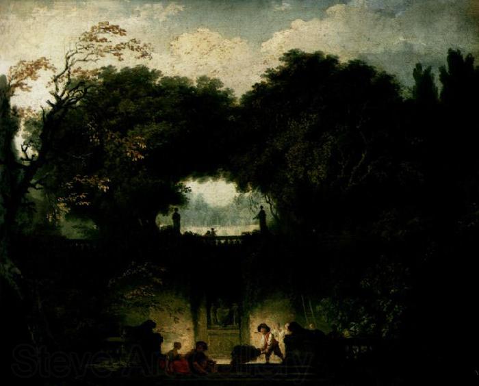 Jean-Honore Fragonard Der Garten der Villa d'Este Spain oil painting art